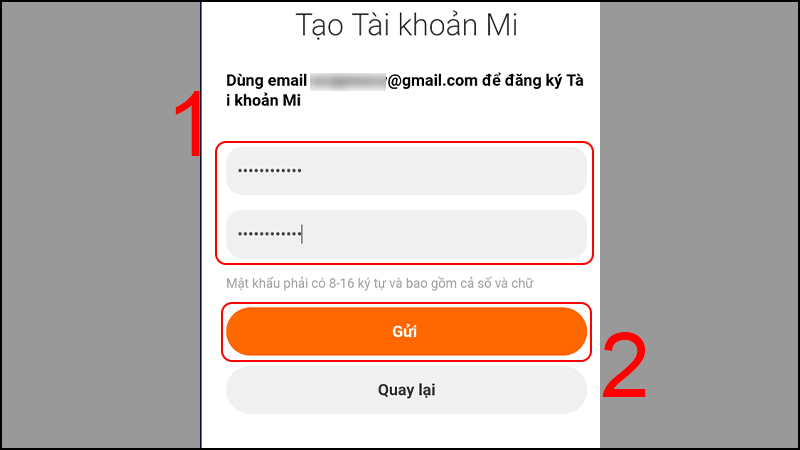 Nhập mật khẩu bao gồm chữ v&agrave; số
